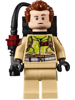 LEGO Minifigure-Dr. Peter Venkman, Printed Arms, Slimed - with Proton Pack-Ghostbusters-GB005-Creative Brick Builders